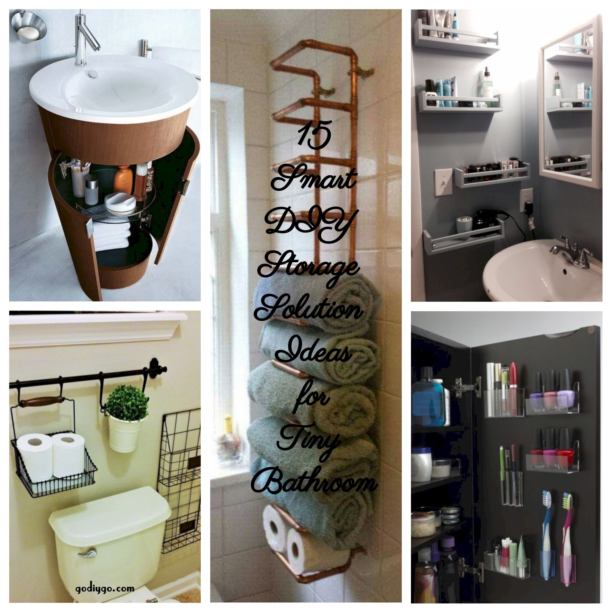 15 Smart DIY Storage Solution Ideas for Tiny Bathroom