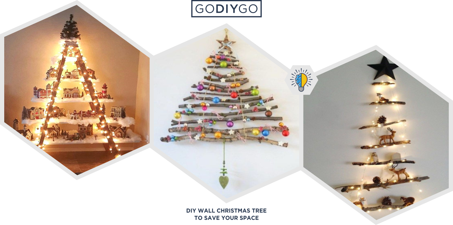 39 DIY Wall Christmas Tree To Save Your Space GODIYGO COM   19. DIY Wall Christmas Tree 