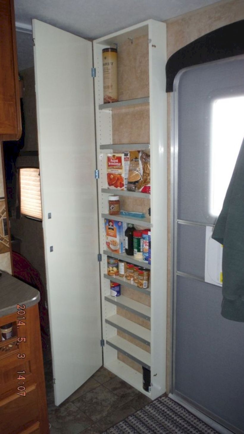 Diy pantry makes great use of wasted space in the rv