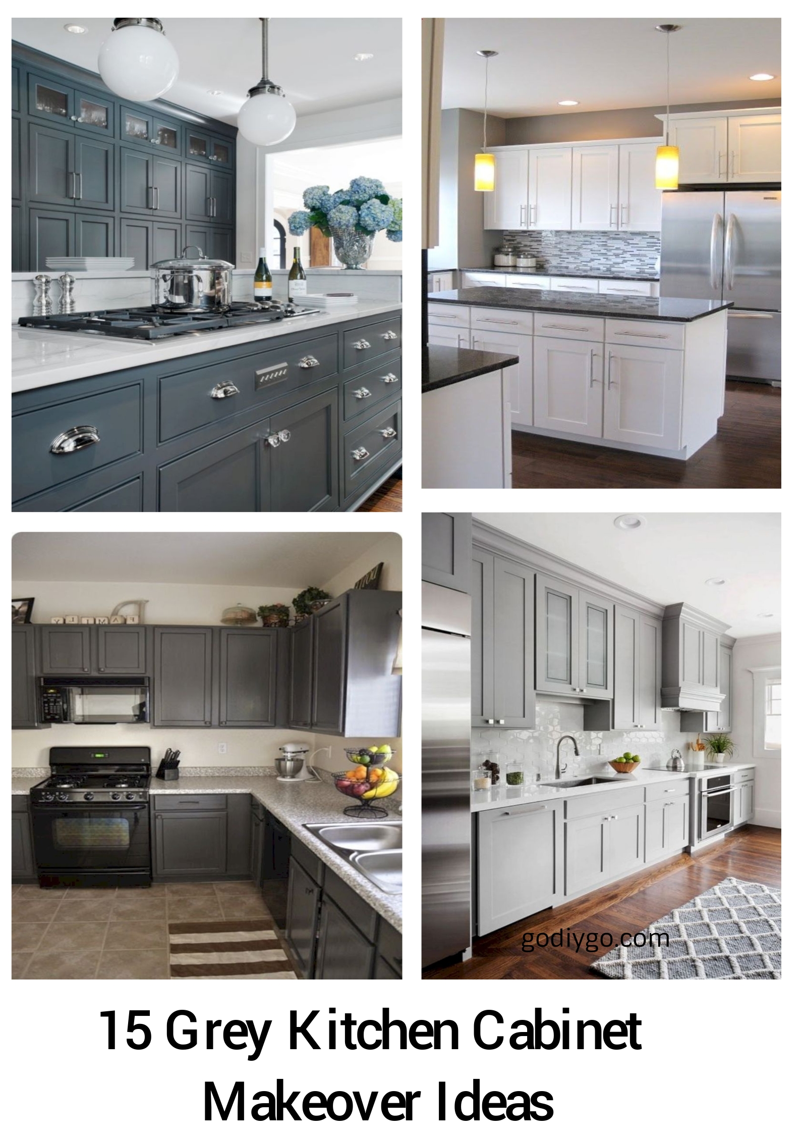 15 Grey Kitchen Cabinet Makeover Ideas Godiygocom