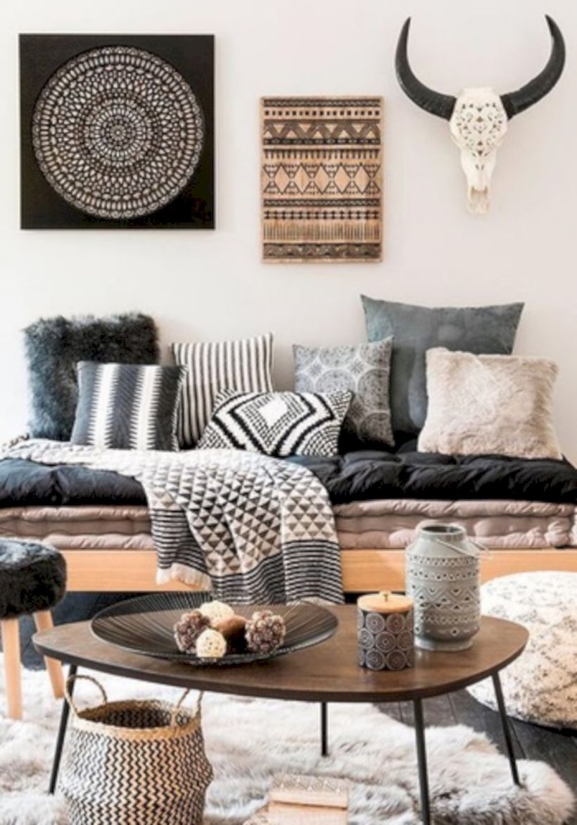 36 Boho Rustic Glam Living Room Design Ideas ~ GODIYGO.COM