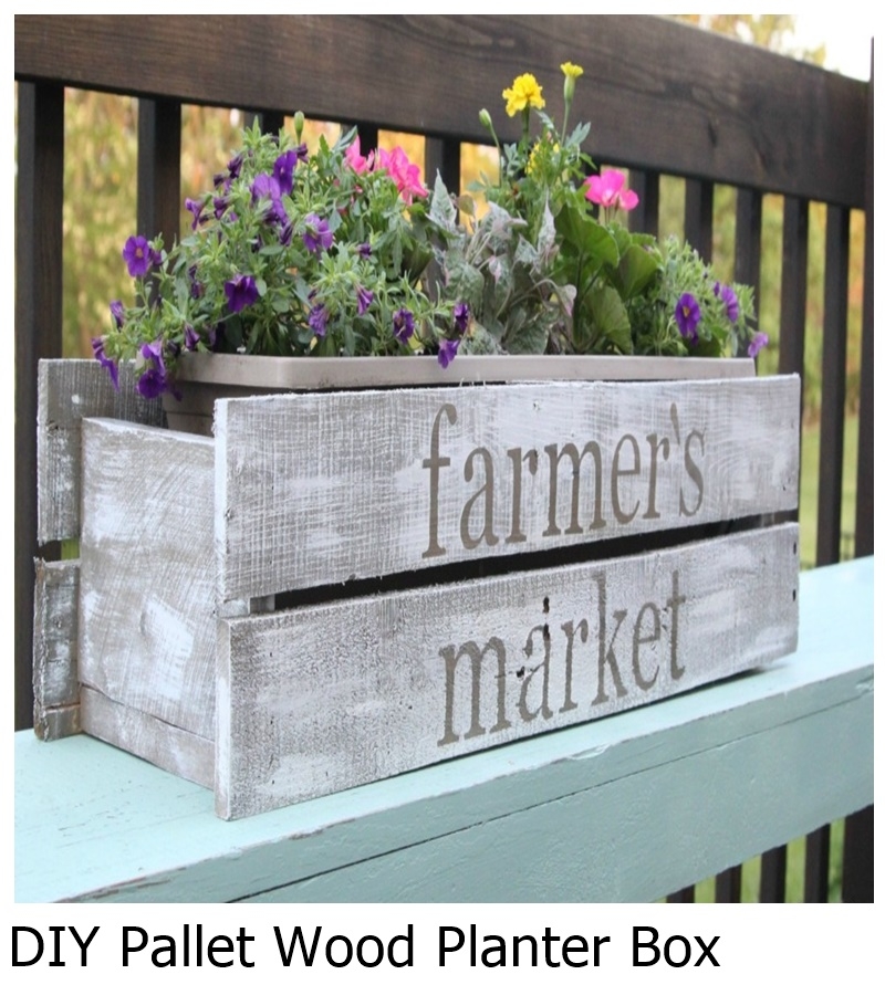 DIY Pallet Wood Planter Box