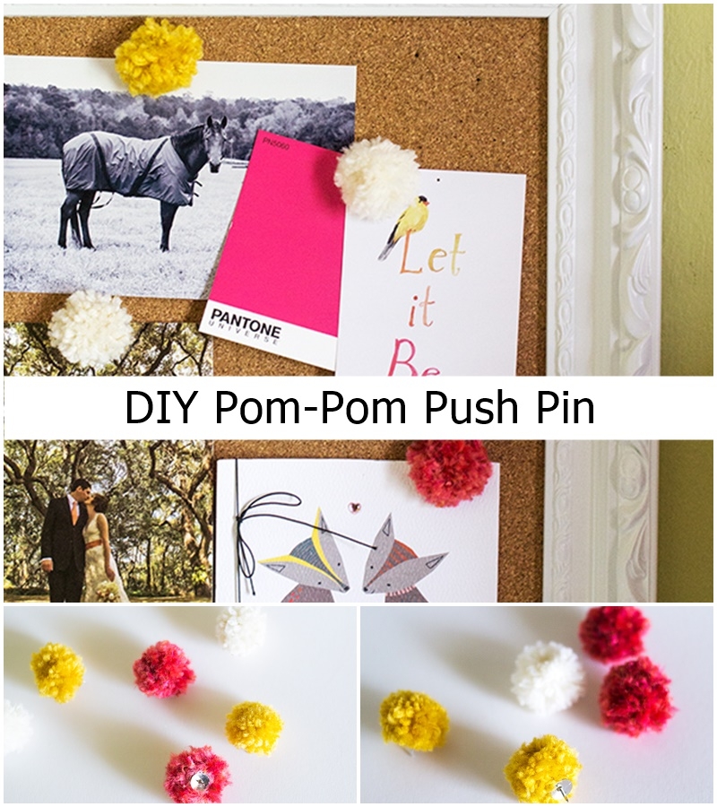 DIY Pom-Pom Push Pin