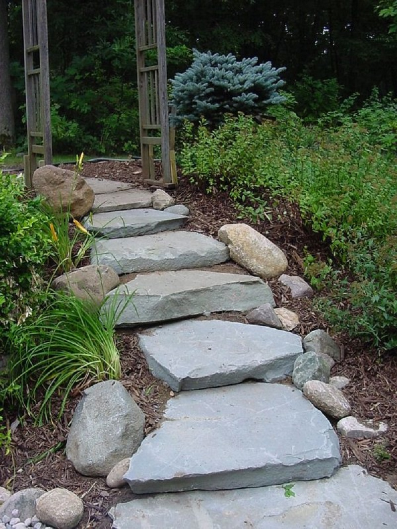 Stone step path