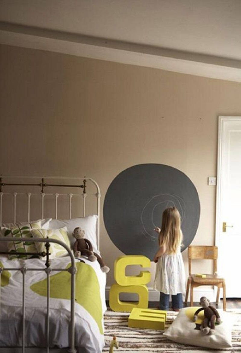 Chalkboard paint in kids room