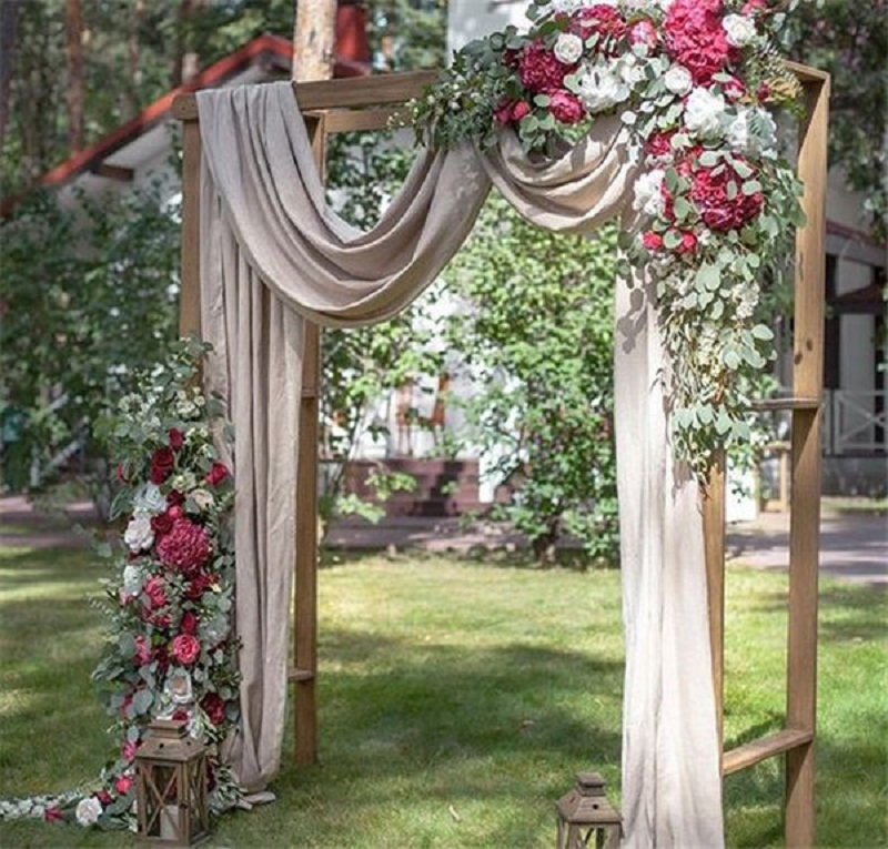 Beautiful wedding ceremony backdrop arbor
