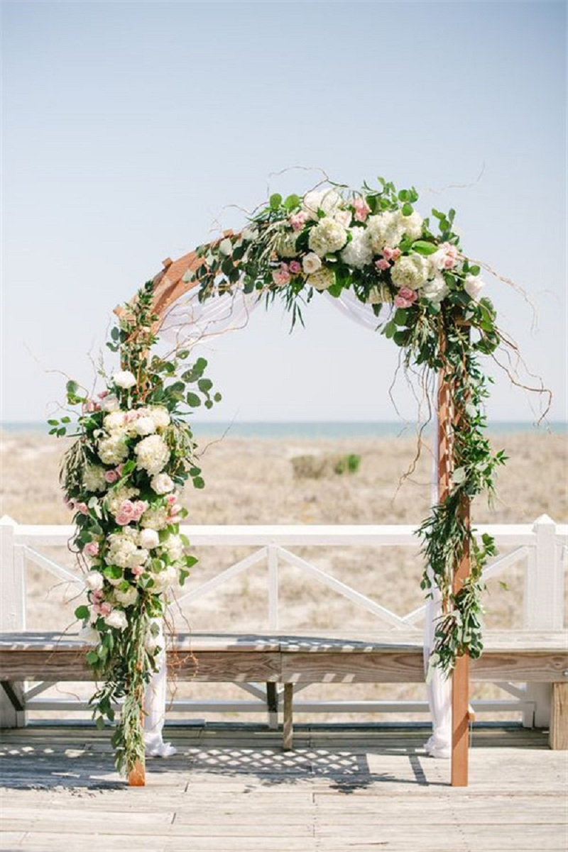 Gorgeous floral ceremony arch