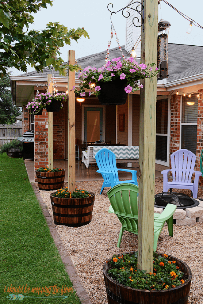 Picturesque outdoor planter “lamp posts”