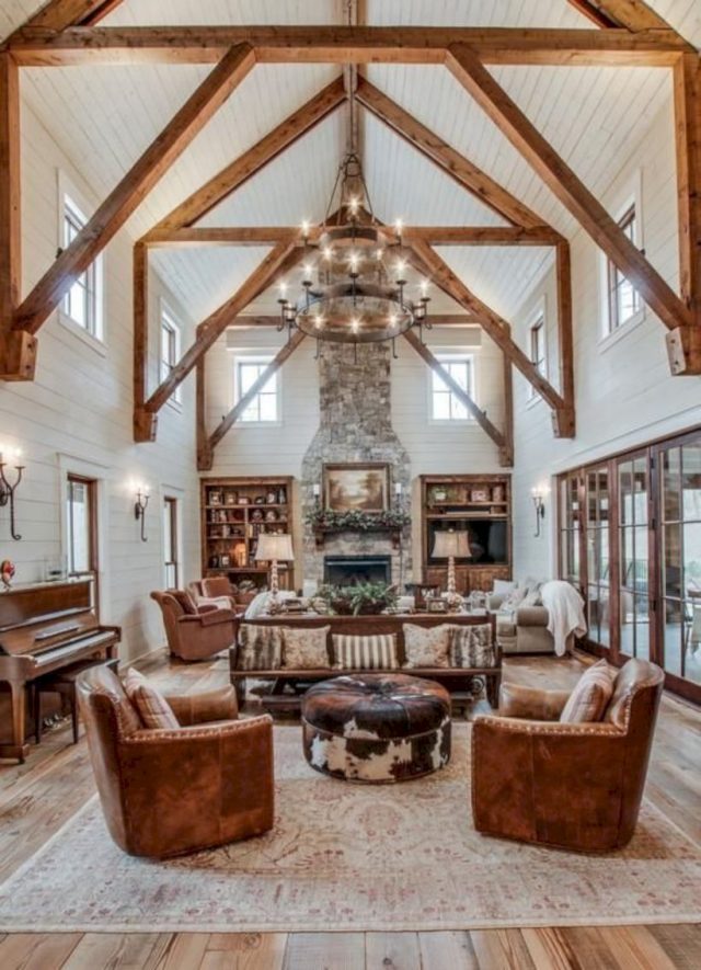 44 Rustic Farmhouse Living Room Decor Ideas - GODIYGO.COM