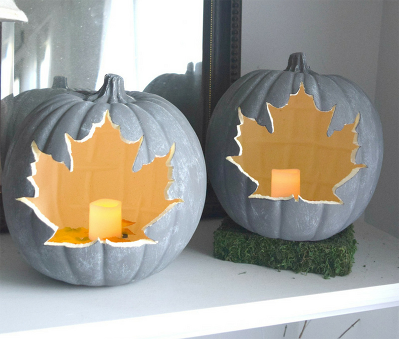  Leaf Pumpkin With Candle
