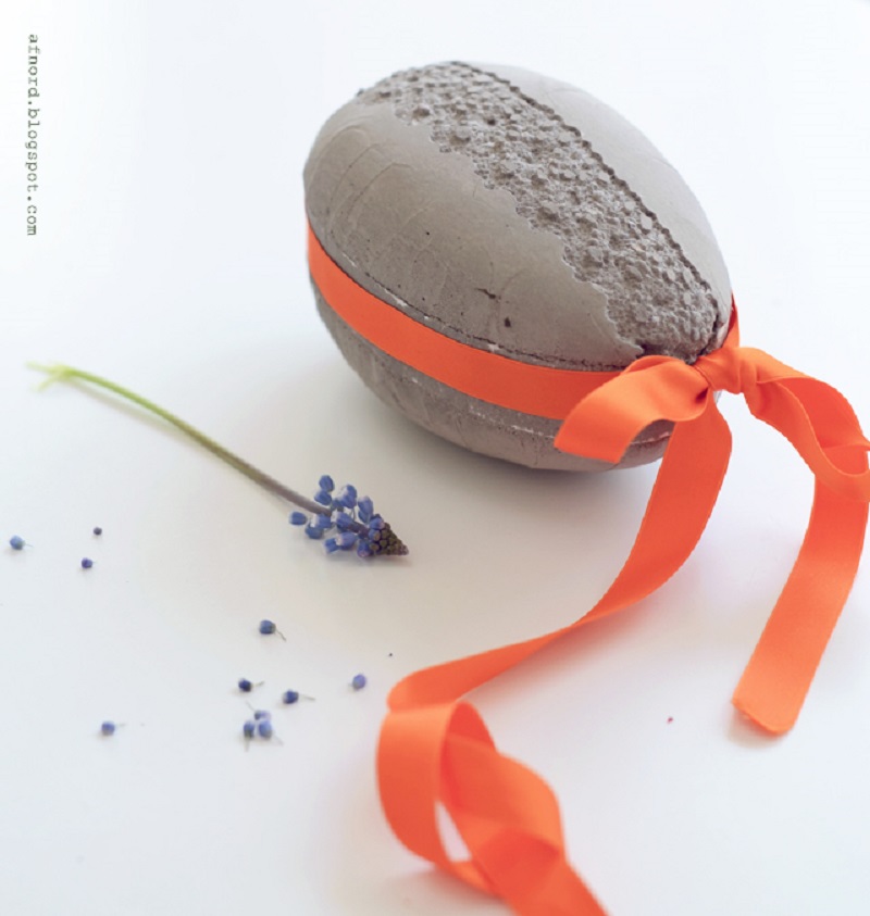 concrete lace printed Easter eggs