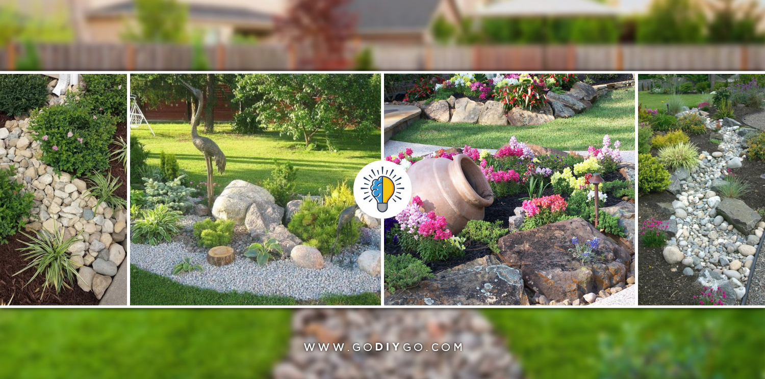 25 Beautiful Front Yard Rock Garden Landscaping Design Ideas ~ GODIYGO.COM