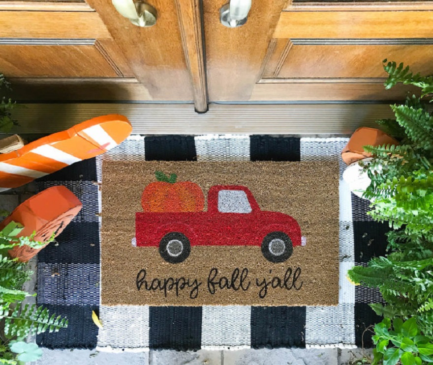 Diy doormat a van picture