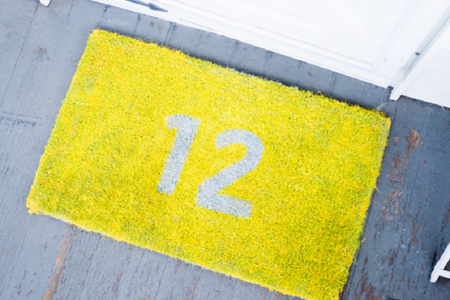 Doormat with your house number