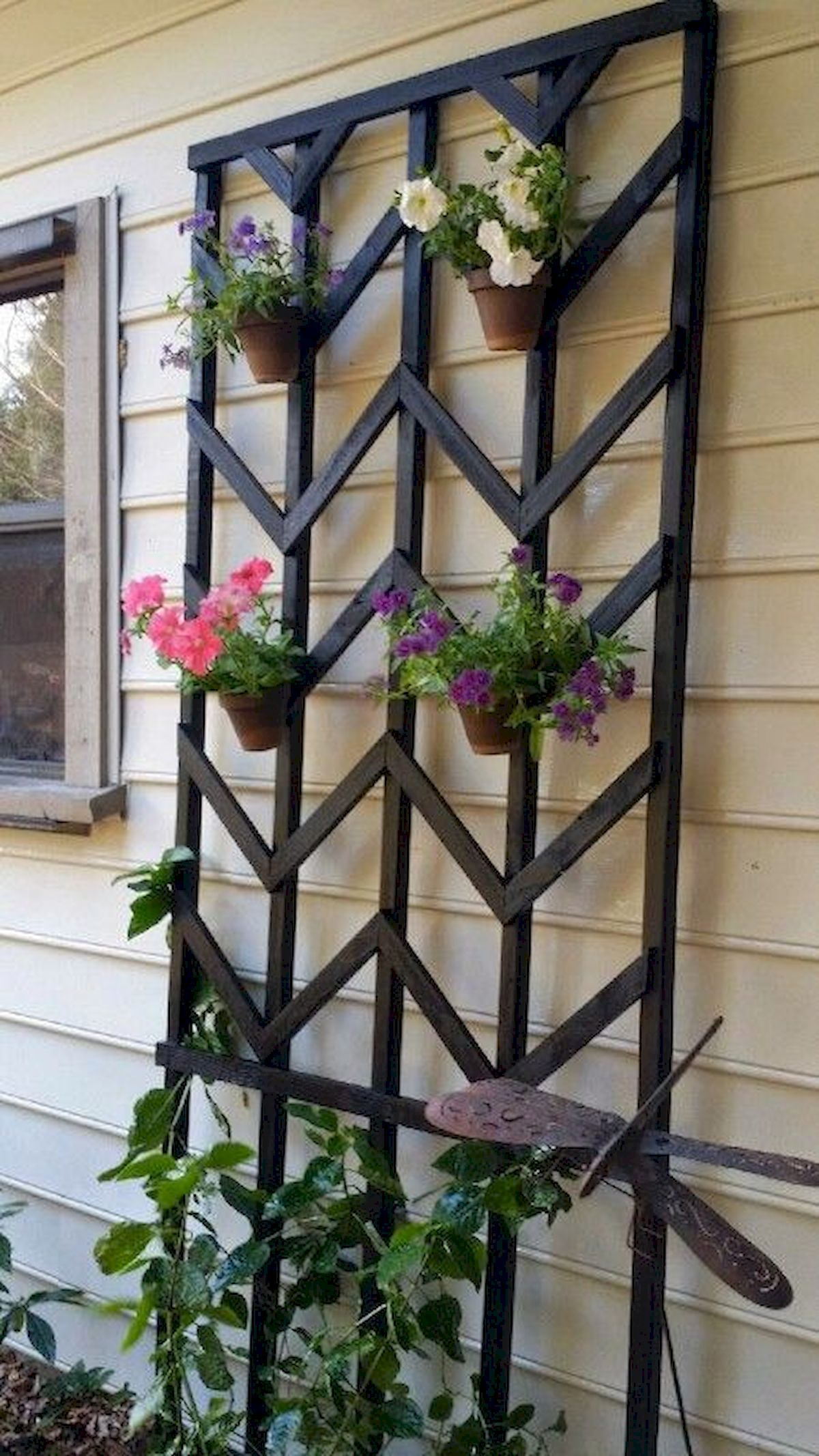 Diy chevron lattice trellis Functional DIY Trellis Ideas To Beautify Your Garden In Style