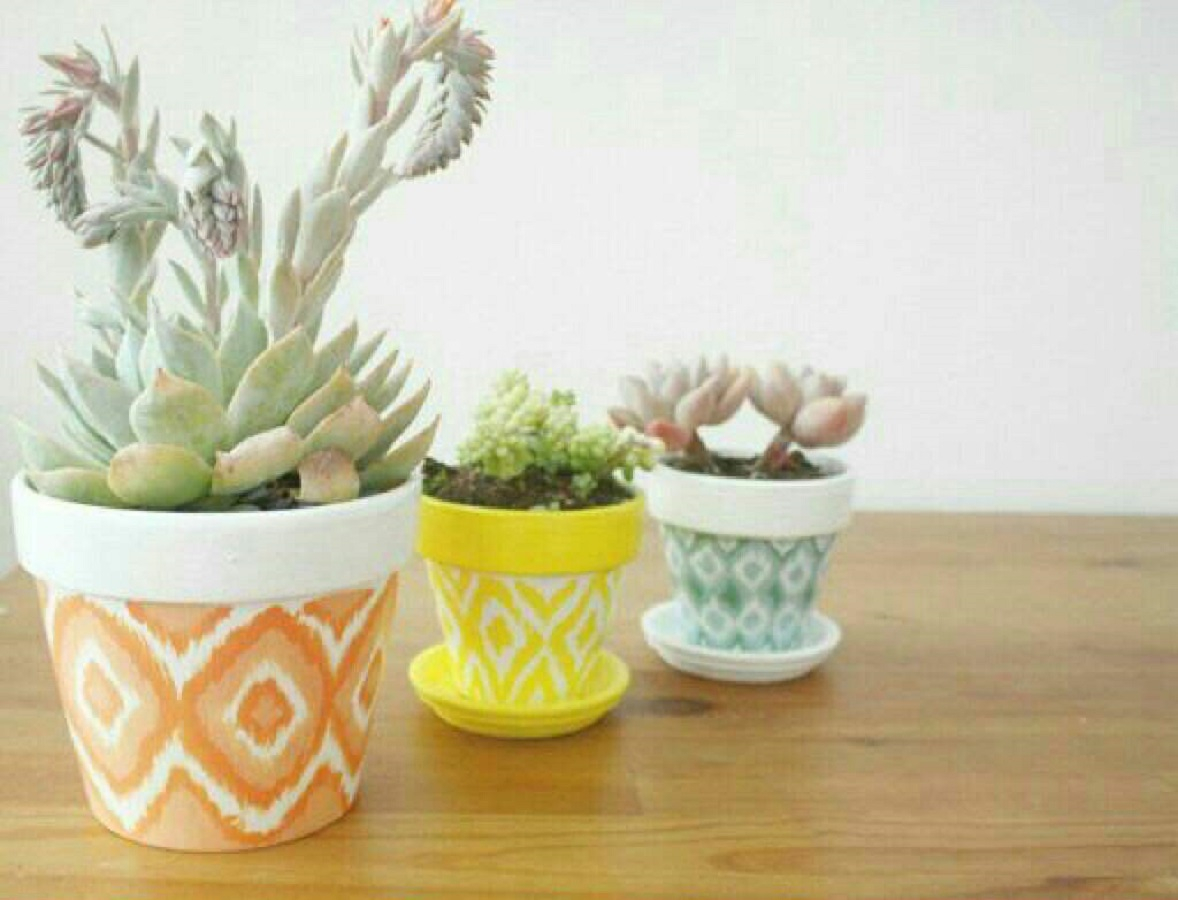 Diy ikat plant pot Affordable DIY Flower Pot Ideas To Introduce Your Gorgeous Plants