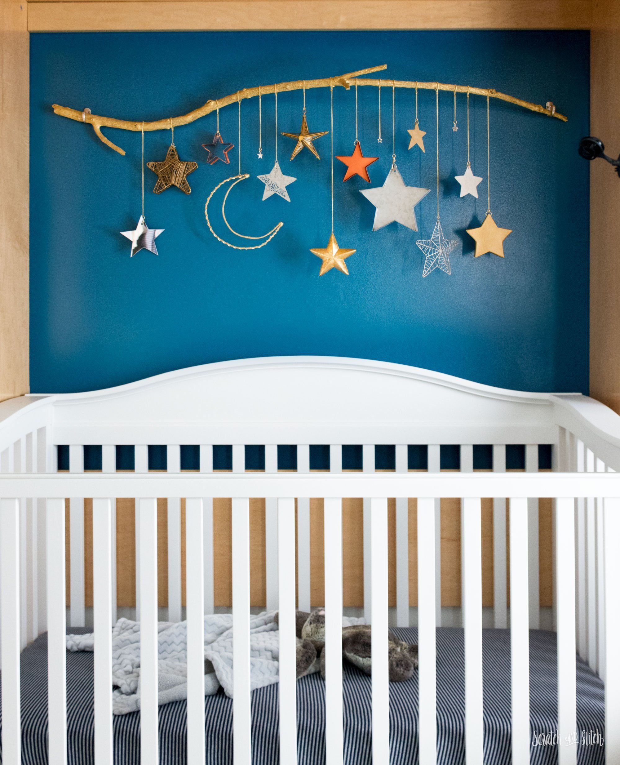 Moon and stars mobile DIY Wonderful Baby Mobile Ideas That Sweet For Any Nursery Style