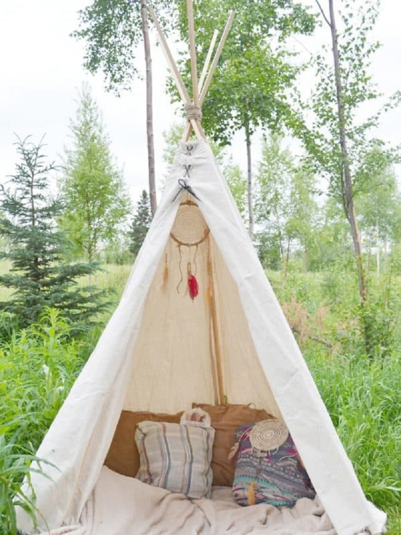 No-sew teepee DIY Wild Teepee Ideas That You And Your Kids Feel So Funny To Stay