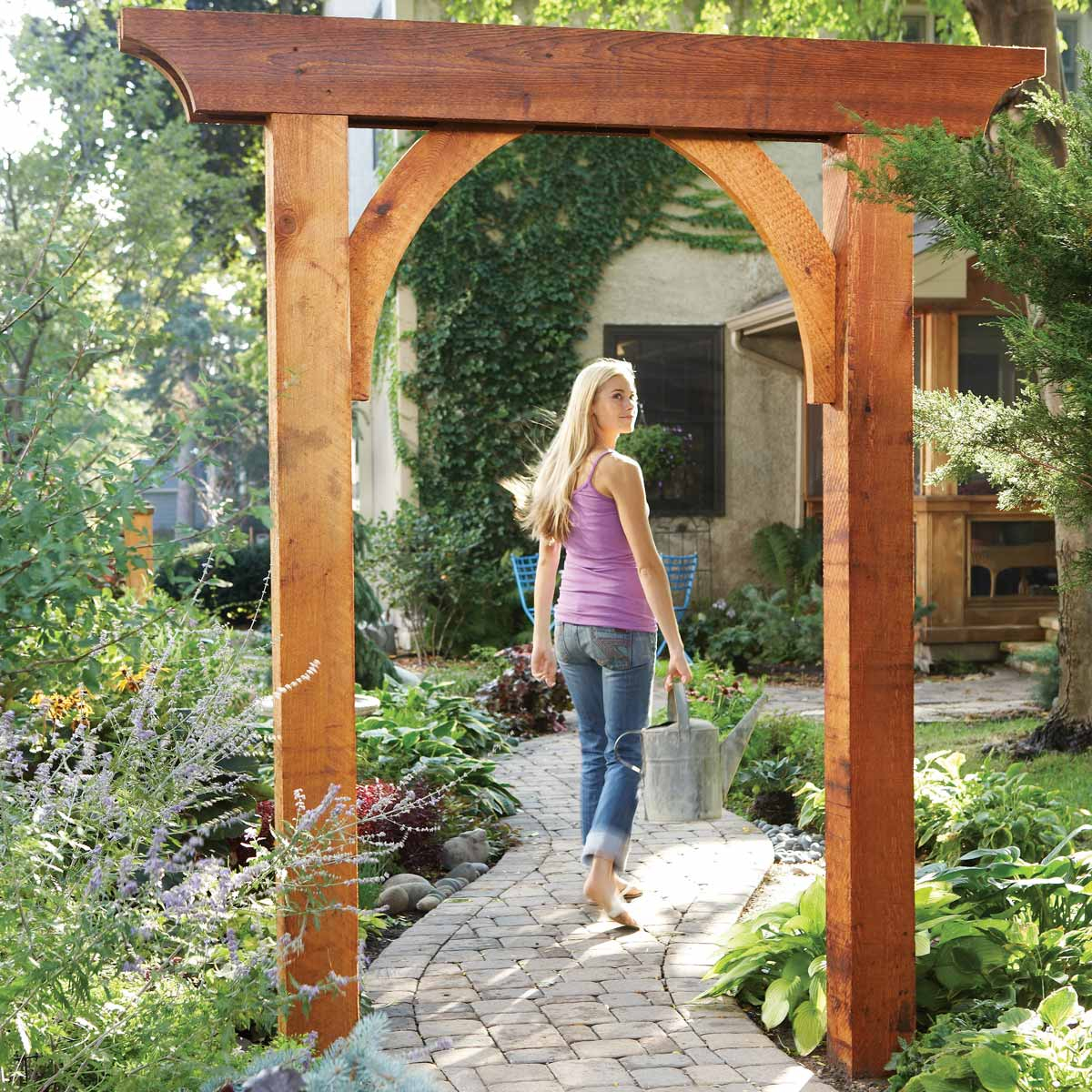 Simple garden arch DIY Garden Plans Arch Ideas To Create Beautiful Welcoming Frame