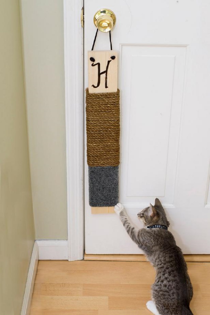 Super easy diy hanging scratching pad for your lovely cat 3