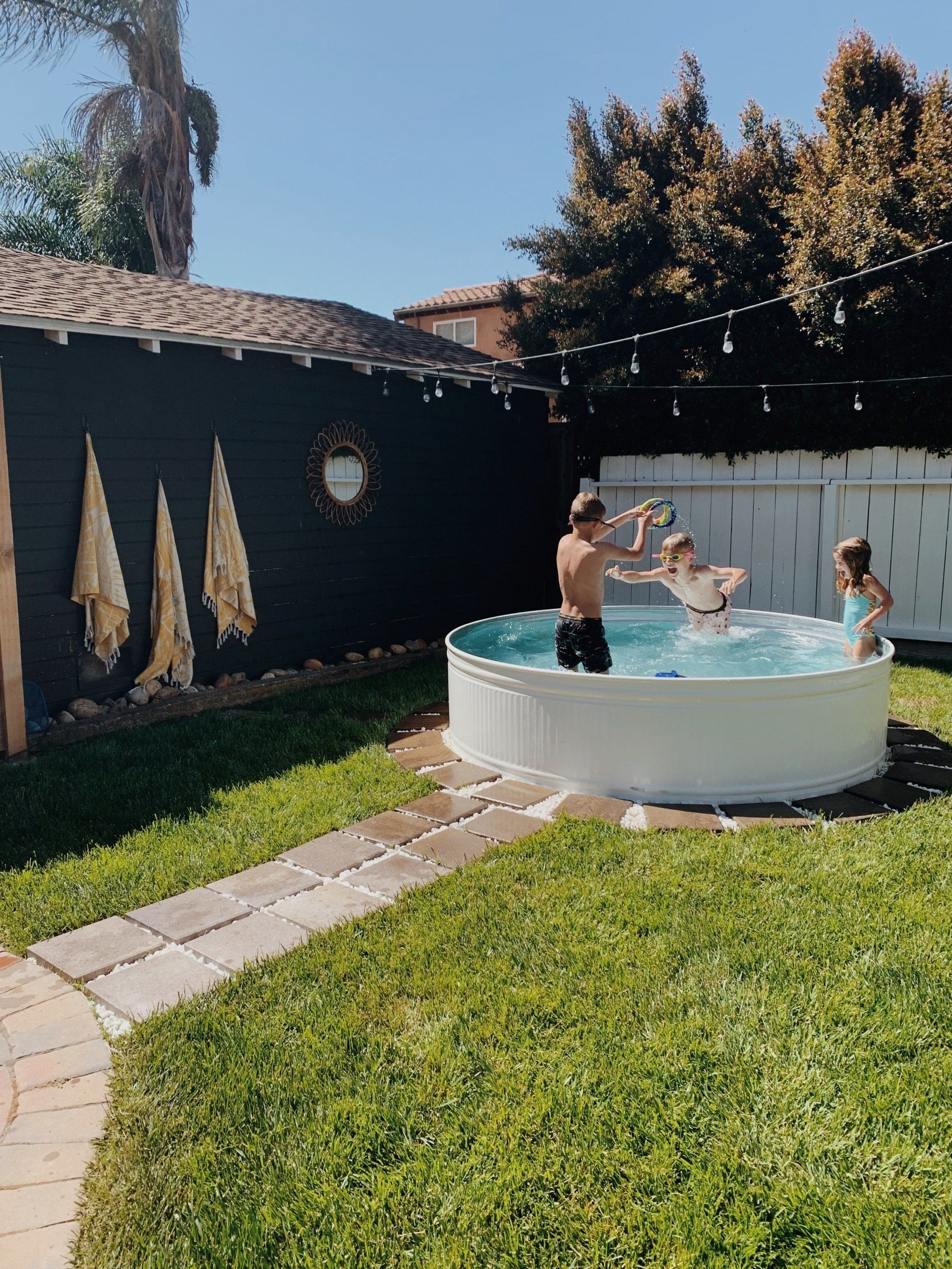 White tank pool DIY Swimming Pool Ideas To Make Your Summer Better With Relax And Unwind