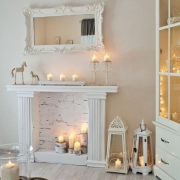 Easy ways to incorporate fireplace with candles into your decor