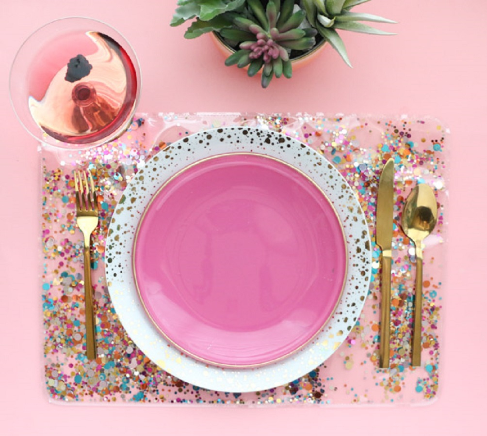 Confetti placemat DIY Winsome Placemats For The Perfect Table Setting Presentation