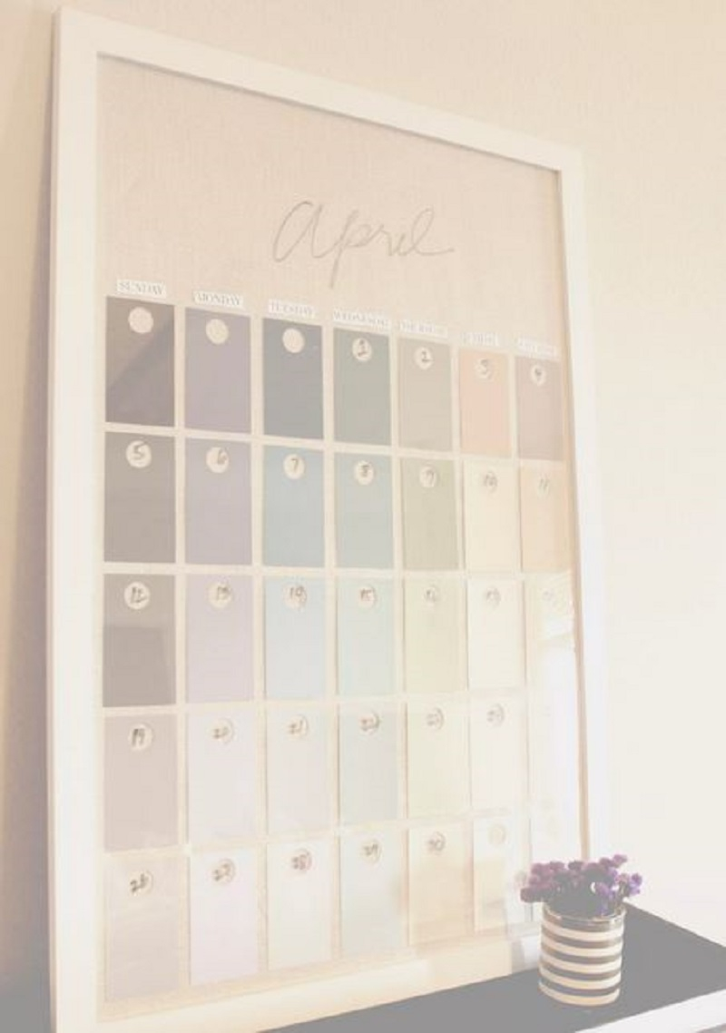 Diy framed calendar