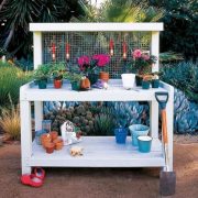 Diy potting bench ideas that give you extra room to pot plants and flowers