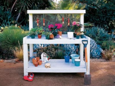 Diy potting bench ideas that give you extra room to pot plants and flowers