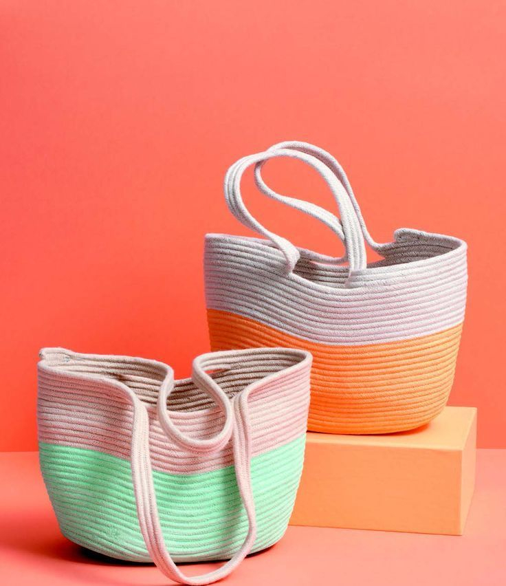 Diy rope basket tote DIY Bowls, Bins, And Baskets That Unexpectedly Gorgeous In Style And Tidy Up Your Space