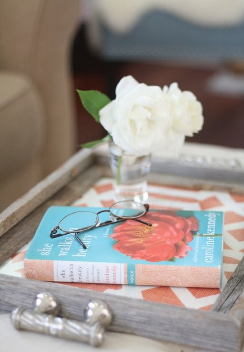 Decorative tray with contact paper Precocious DIY Ideas To Repurpose Old Picture Frames That Truly Functional And Inexpensive