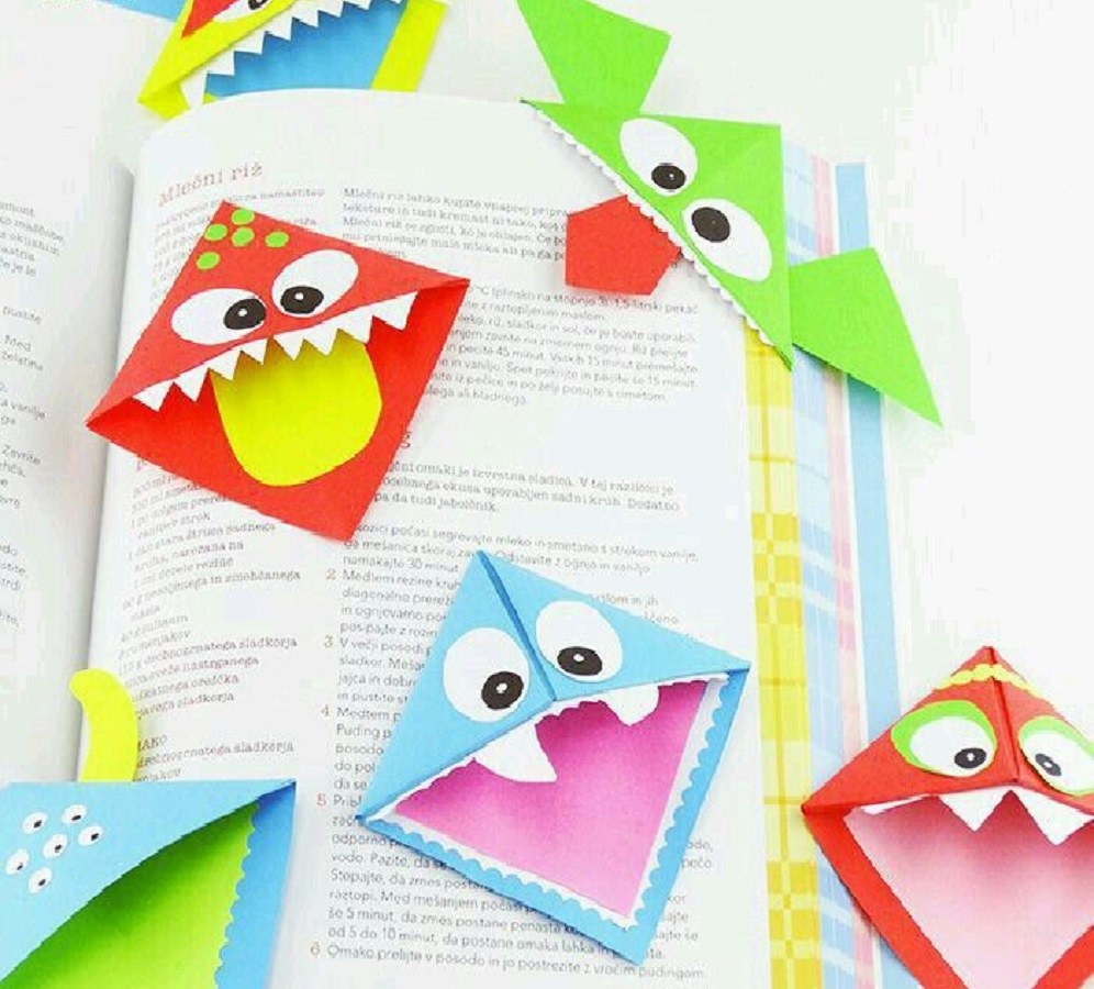 Monster bookmarks DIY Effortless Halloween Crafts For Kids To keep Them Busy This Month