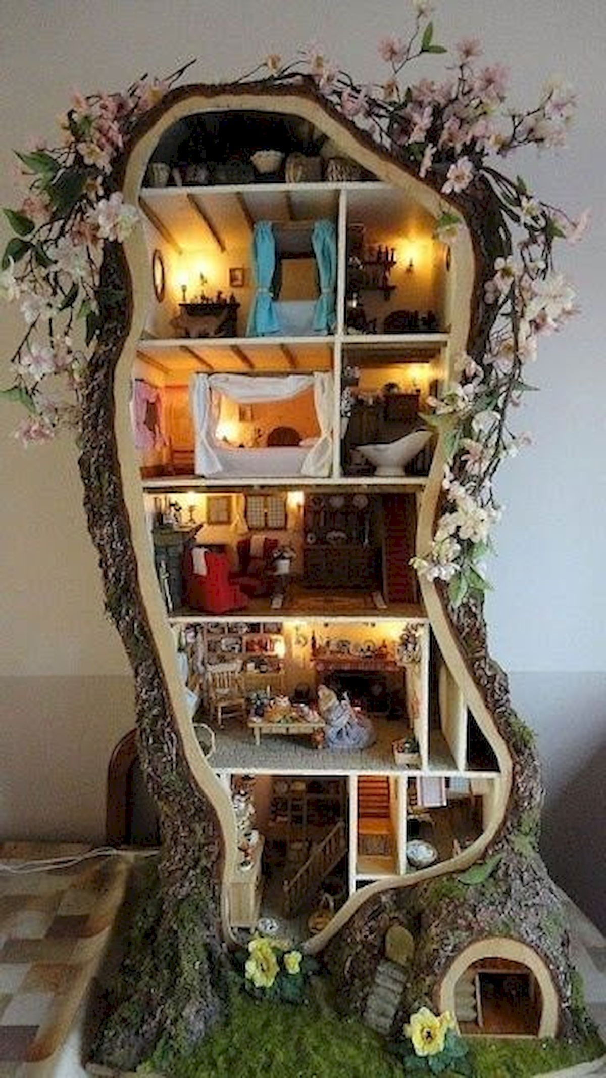 Mouse tree house Amusing DIY Dollhouse Projects Where Your Children Can Enjoy With Cherished Forever