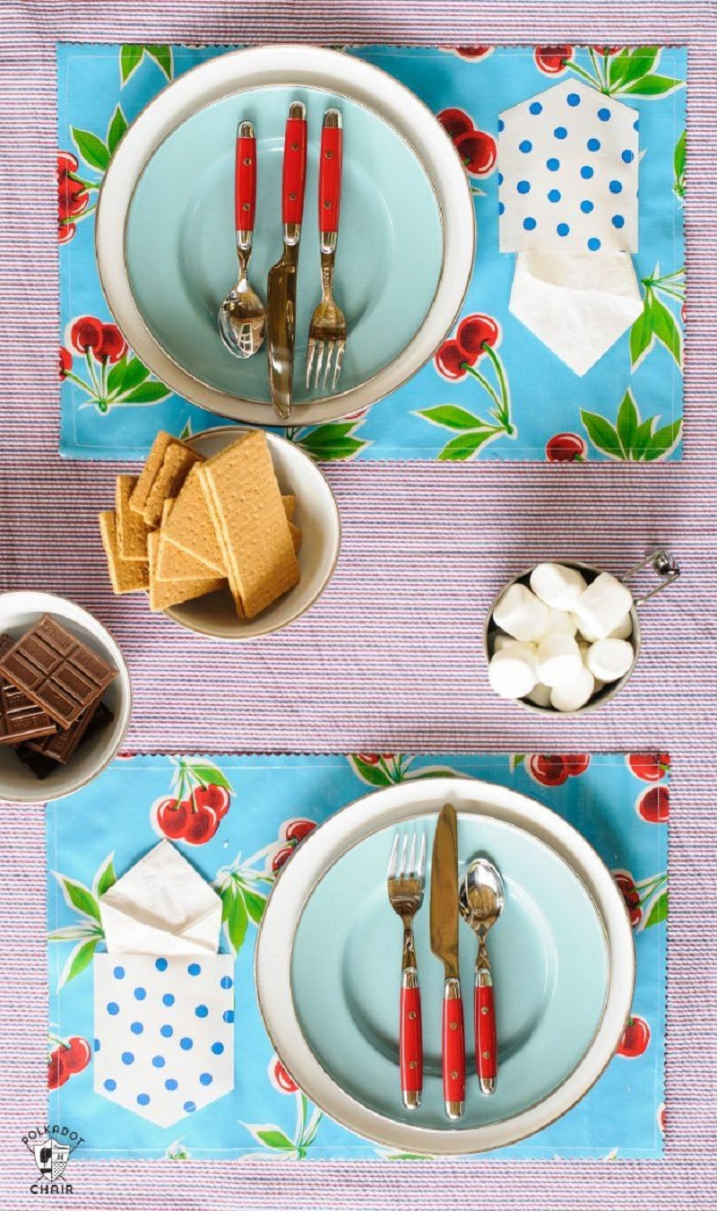 Outdoor placemats with pockets DIY Winsome Placemats For The Perfect Table Setting Presentation