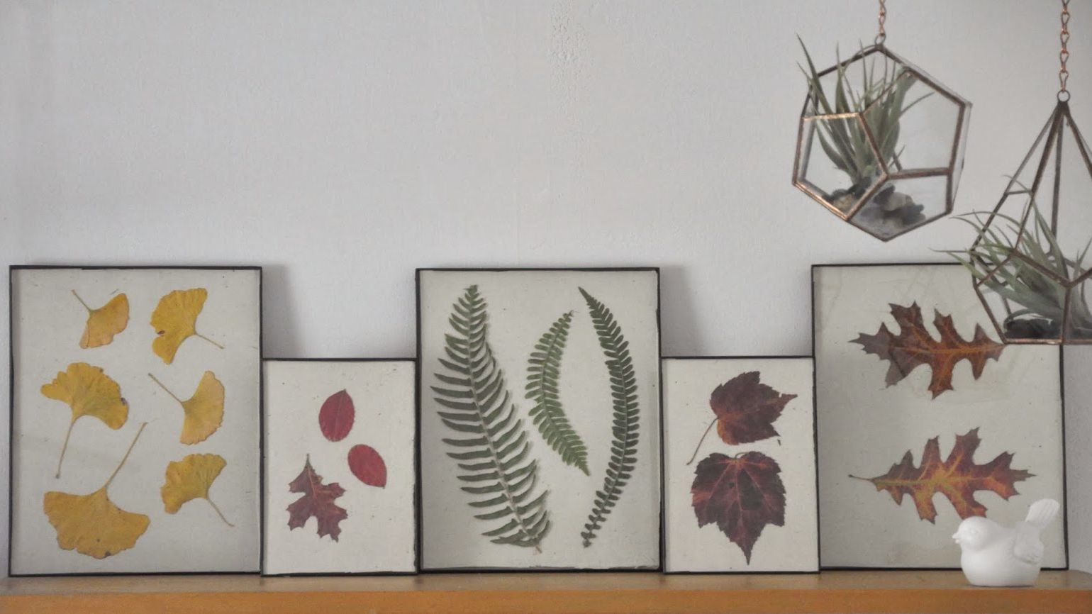 Press fall leaves wall art DIY Numerous Elegant Ways To Decorate With Leaf This Fall