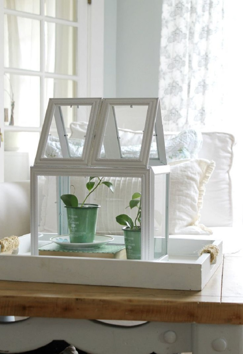 Transform picture frames into a terrarium Precocious DIY Ideas To Repurpose Old Picture Frames That Truly Functional And Inexpensive