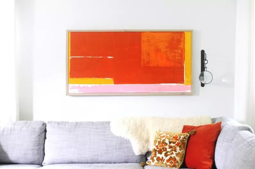 Abstract wall art with frame