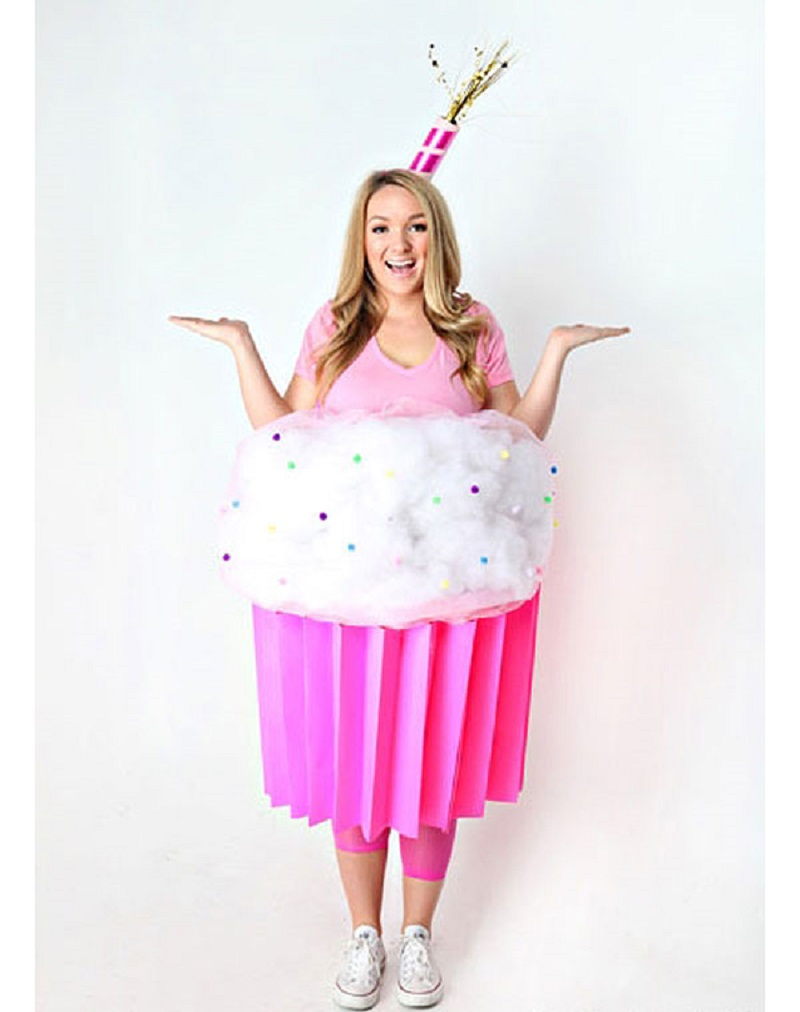 Cupcake costume DIY Tantalizing Food Costume Ideas To Have Tempting Halloween Celebration