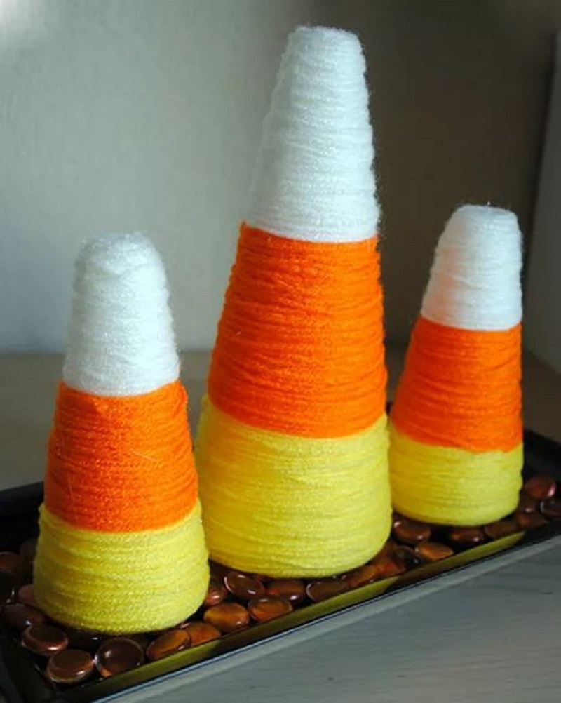 Diy candy corn decoration