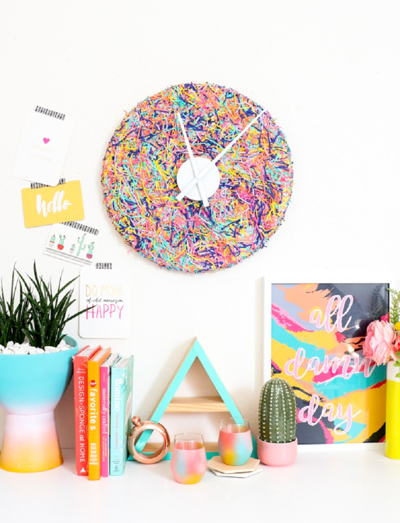 Diy confetti clock