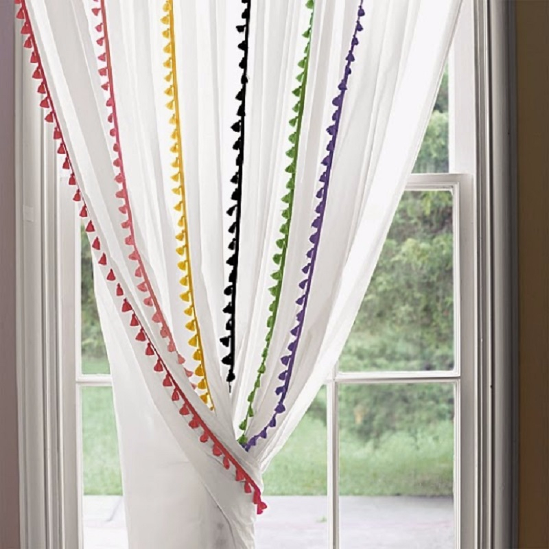 Diy pom pom curtains