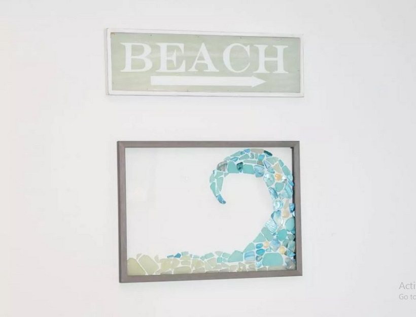 Diy sea glass window art