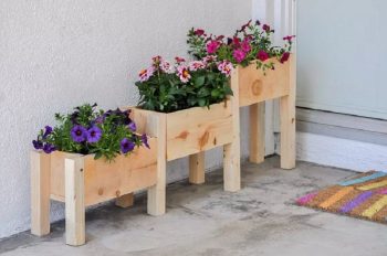 Diy tiered wooden box planter