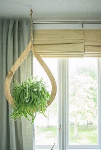 Diy wooden hanging planter