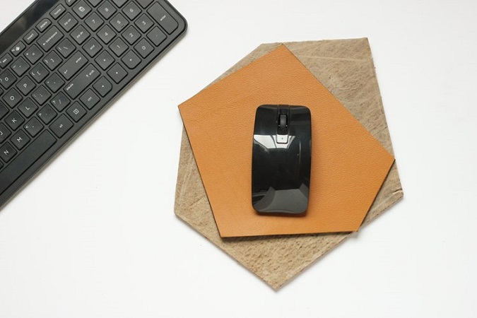 Geometric leather mouse pad DIY Never Boring Mouse Pad Ideas With Simple Materials