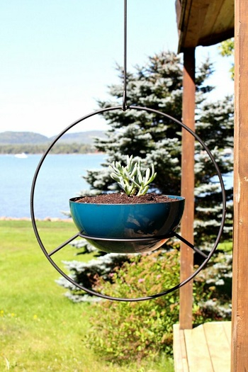 Hanging hoop stand Pretty Fresh DIY Planters You Can Create From Scratch Or Recycled Materials