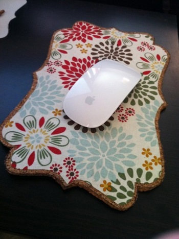 Mousepad from fabric and cork board DIY Never Boring Mouse Pad Ideas With Simple Materials