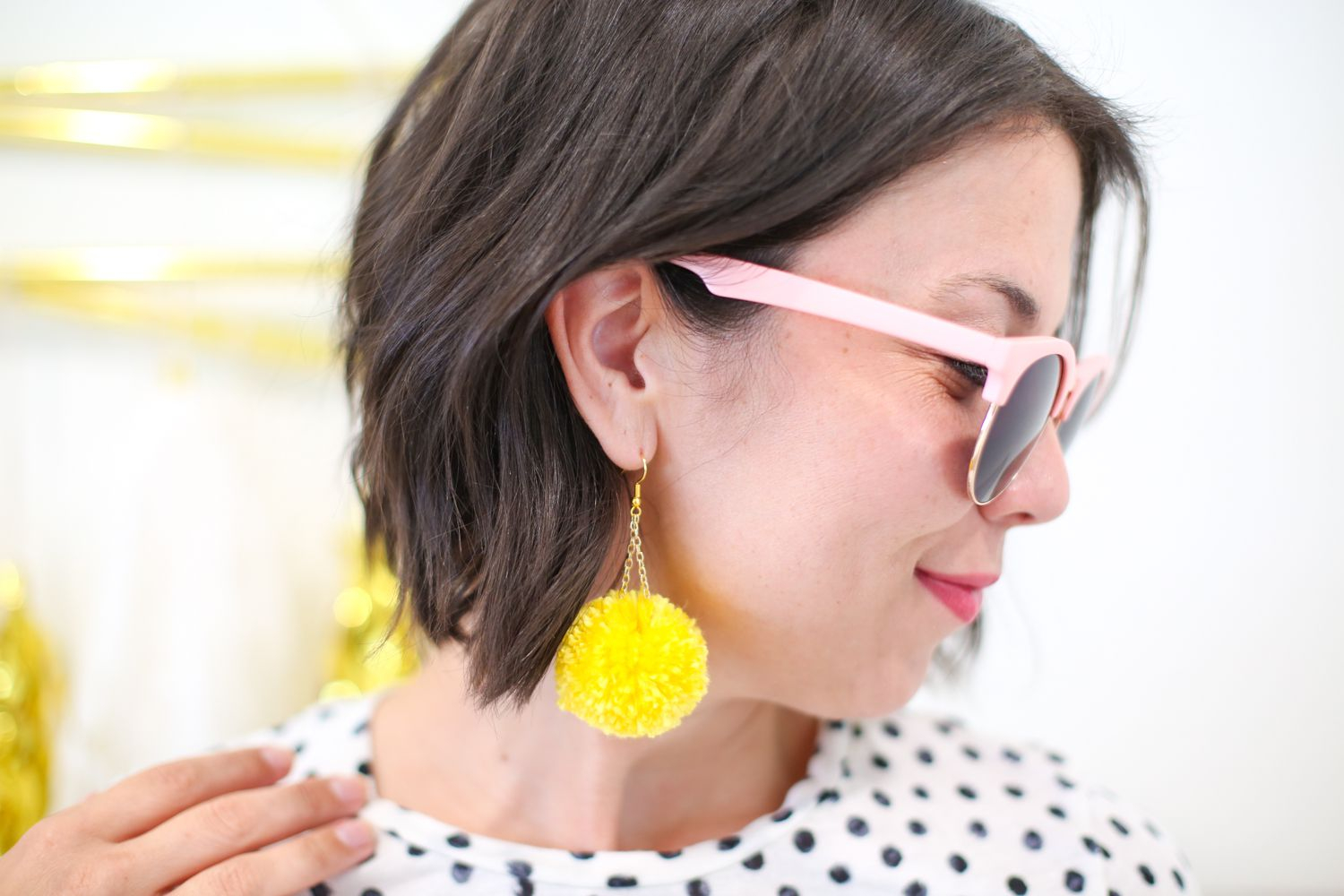 Pop funky earrings DIY Updated Colorful Pom Pom Crafts That Anyone Will Love To Do