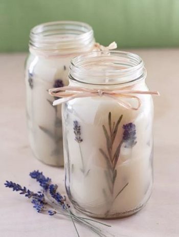 Rosemary aromatic candle